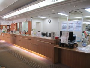 温かみのある受付
